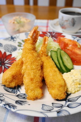 バッター液でサクサク☆海老フライ