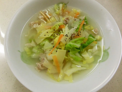 筍・姫皮（ヒメカワ）の中華スープの写真