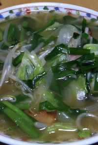 マルちゃん「正麺」塩味のニラ野菜炒め
