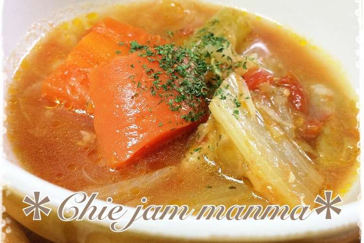 トマト缶で食べるダイエットスープ痩せるょ レシピ 作り方 By Jam クックパッド