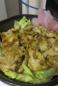 男筋肉飯♡鶏胸肉もろみ味噌焼き丼！