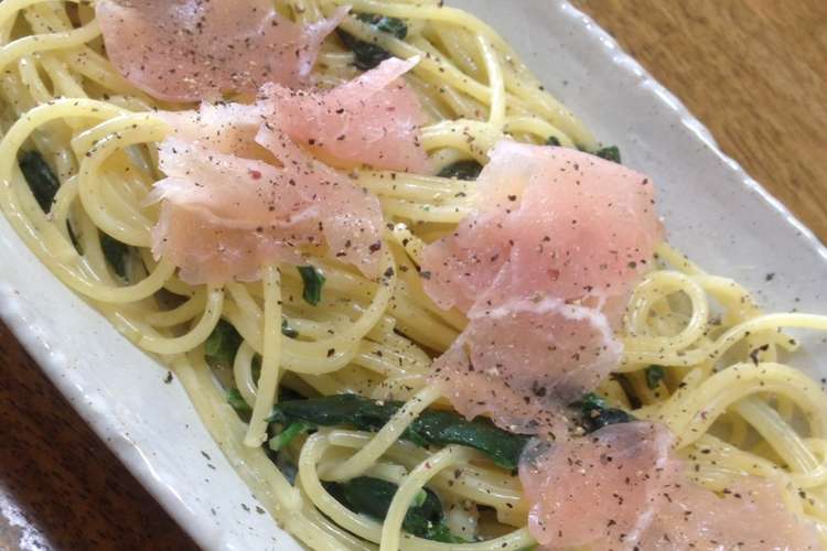 生ハムとほうれん草の簡単クリームパスタ レシピ 作り方 By Meggmi クックパッド