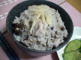 ★炊き込みご飯(鶏ハム&雑穀)★