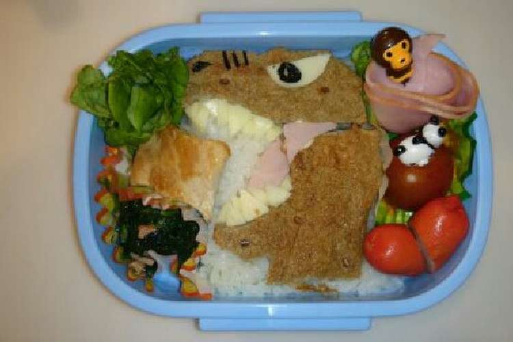 キャラ弁 ティラノサウルス編 レシピ 作り方 By 利休梅 クックパッド 簡単おいしいみんなのレシピが361万品