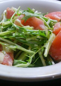 絶品♪水菜とトマトのサラダ
