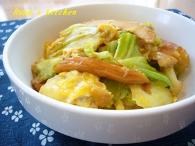 母の味❀キャベツとさつま揚げの炒めもの
