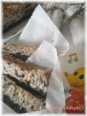 OREOも入れて♪大好きチーズケーキバー