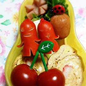 キャラ弁☆ウィンナーでヘンテコソー星人☆