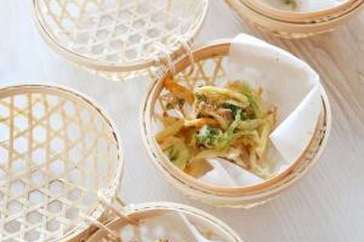 旬のレシピ 春野菜や山菜のかき揚げ レシピ 作り方 By せんの会 クックパッド 簡単おいしいみんなのレシピが355万品