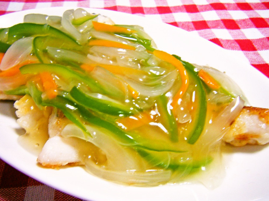 和♡白身魚の野菜あんかけの画像