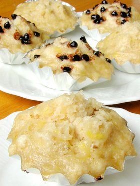 出来たて食べて♪モチモチ☆バナナ蒸しパン