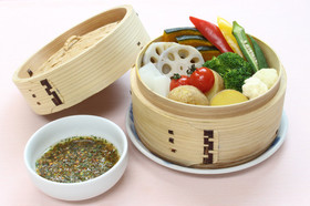 カレードレッシングで温野菜
