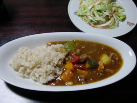 今日のカレー①牛すじ&夏野菜