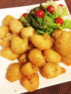 お好み焼き粉で♪えびフリッター☆