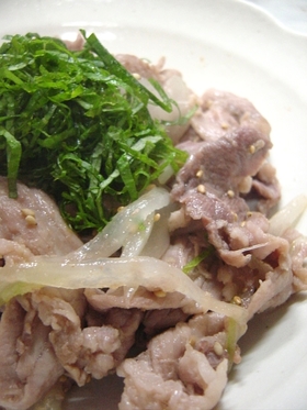 大葉たっぷり♪豚の塩生姜焼き