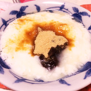 便秘解消確実!ホットヨーグルト小豆のせ♡の写真