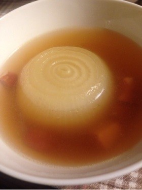 俺の新玉ねぎコンソメスープの画像