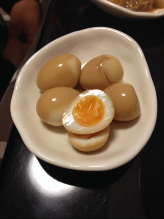 半熟うずらの味付け卵の画像