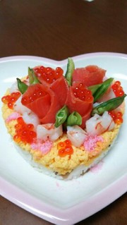 お祝いに！☆ちらし寿司ケーキ☆の写真