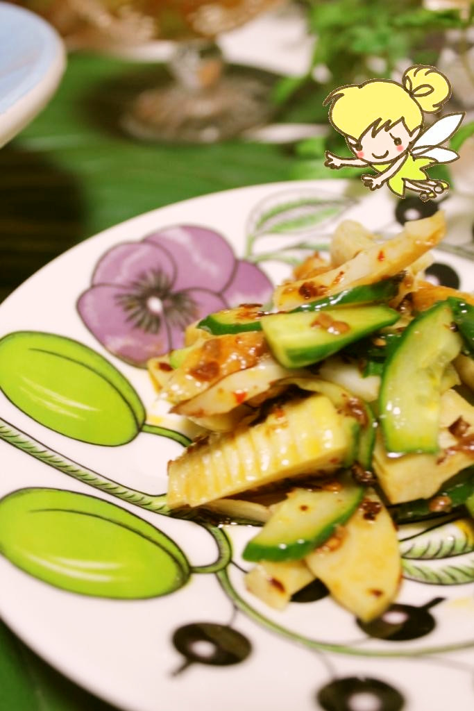 旬菜おつまみ✿筍と胡瓜のピリ辛和え♪の画像