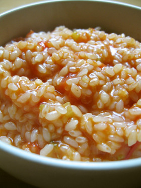 生米から作るトマトリゾット
