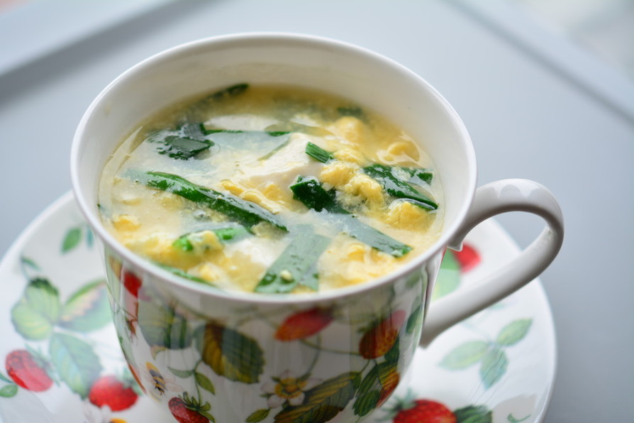 ニラ卵中華スープの画像