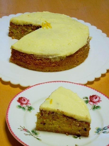爽やかレモンクリームのキャロットケーキの画像