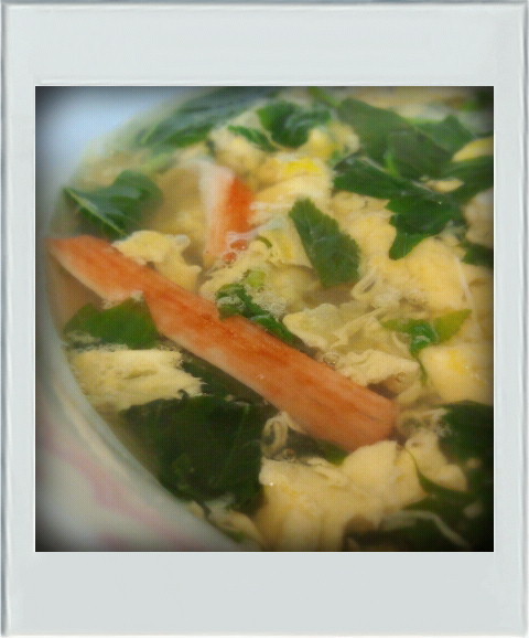 ■簡単朝昼■かにかまモロヘイヤ卵スープ夏の画像