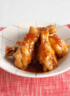 鶏手羽元の和風マーマレード煮