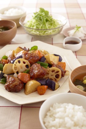 鶏と野菜の黒酢あん
