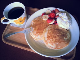 うまっ♡全粒粉パンケーキ