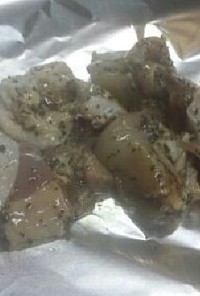 バジルオイル鶏肉のホイル焼き
