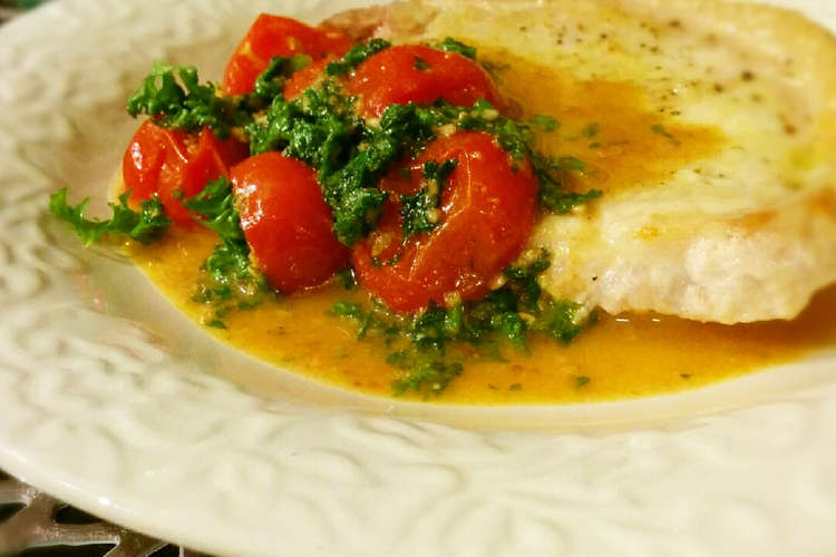 ソテーに プチトマト パセリの絶品ソース レシピ 作り方 By Megmicky クックパッド 簡単おいしいみんなのレシピが357万品