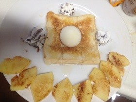 簡単！焼き林檎ハニーアイストースト！の画像