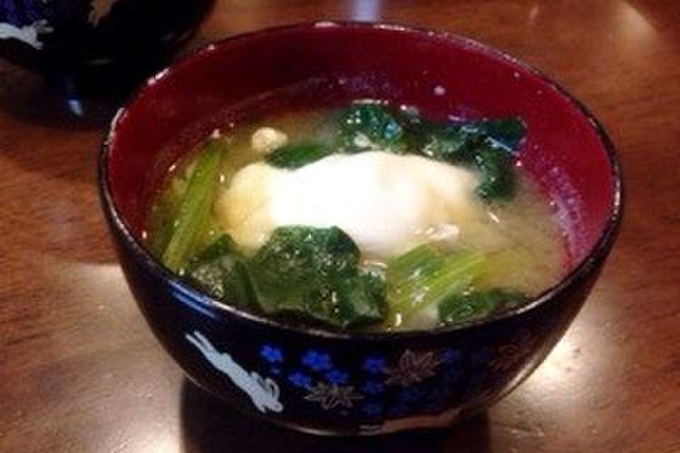 簡単 ほうれん草と卵のお味噌汁 レシピ 作り方 By Cho クックパッド