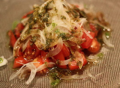 簡単新たまねぎとトマトの健康サラダの画像