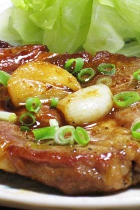 豚ロースのニンニク醤油ソテー
