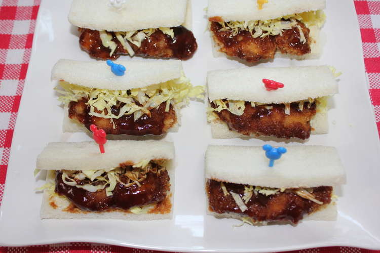 簡単 食べやすい かわいいカツサンド レシピ 作り方 By はる ぽん クックパッド 簡単おいしいみんなのレシピが349万品