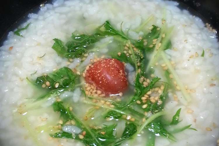 痩せる お茶碗半分ご飯で梅干し雑炊 レシピ 作り方 By シャア専用料理長 クックパッド