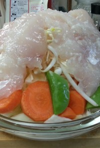 レンジで☆鱈と野菜の蒸し物