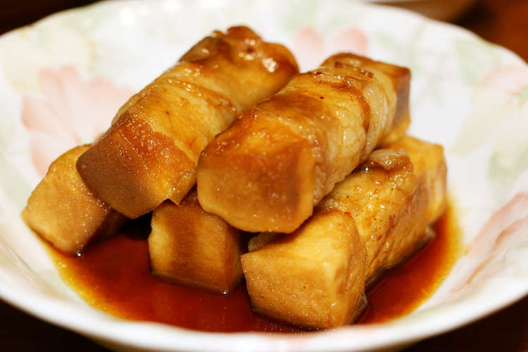 高野豆腐の肉巻き 甘酢だれ レシピ 作り方 By 実月 クックパッド 簡単おいしいみんなのレシピが355万品