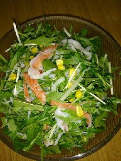 簡単～(*^^*)水菜サラダ☆の写真