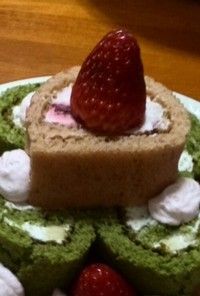 米粉を使ってロールケーキ☆～桜ver～