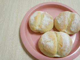 ふわふわ~♡手ごねでハイジの白パン