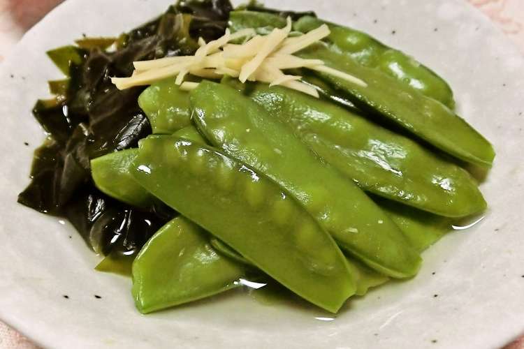 白だしで簡単 絹さや わかめの煮物 レシピ 作り方 By 快くん クックパッド