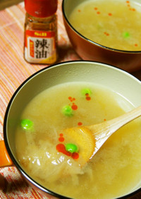 飴色オニオンで♪超特急の中華風スープ