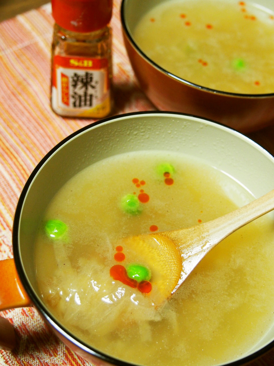 飴色オニオンで♪超特急の中華風スープの画像