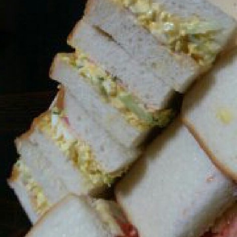 卵サンドイッチ＆ジャムバナナサンドイッチ