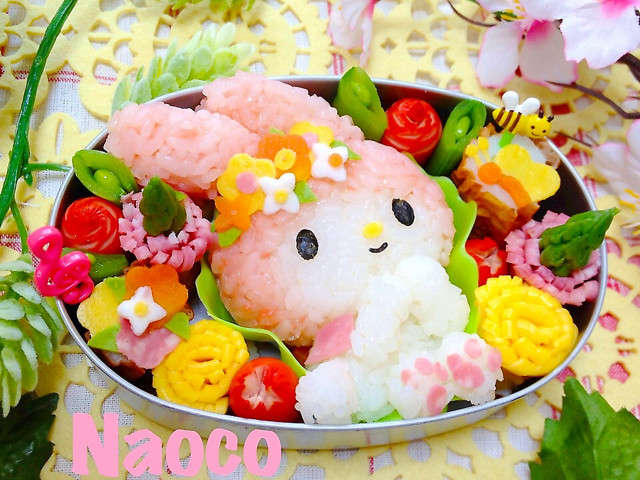 キャラ弁♡マイメロちゃん春のお花畑♬ レシピ・作り方 by naocoisa ...