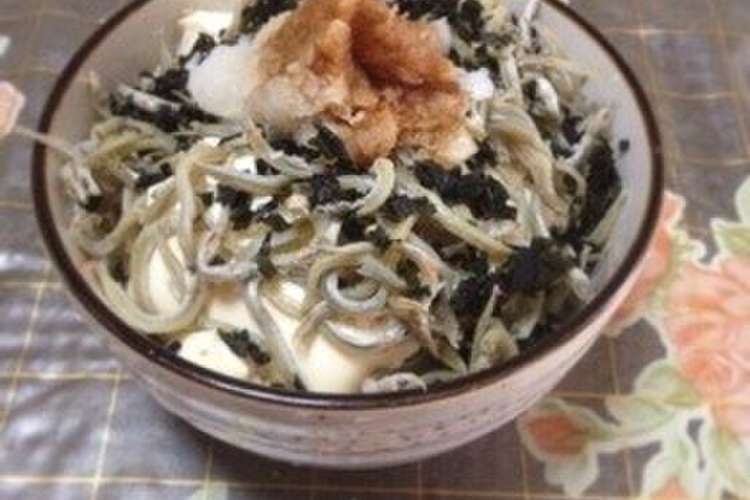簡単 朝のコウナゴ豆腐海藻丼 レシピ 作り方 By ｺﾝﾁｬ クックパッド 簡単おいしいみんなのレシピが353万品
